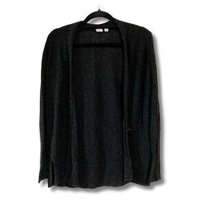 GAP Black open front flowy thin knit cardigan ~ XS SMALL split side goth sweater